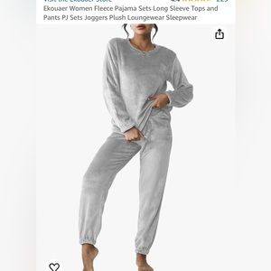 Women’s Fleece Pajama/Joggers/Loungewear. Gray. Size XXL.